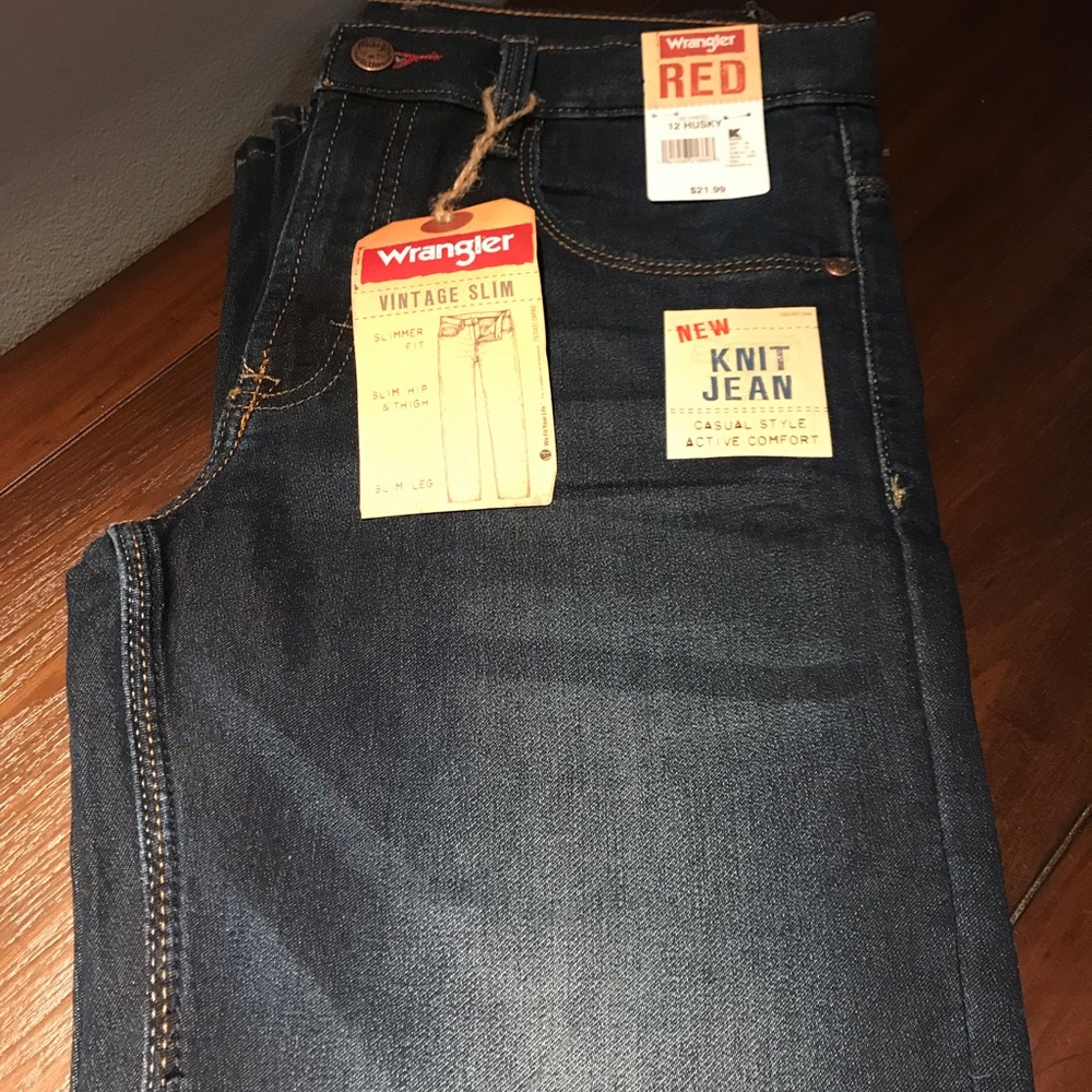 NWT Boys Wrangler Vintage Slim Knit Jean